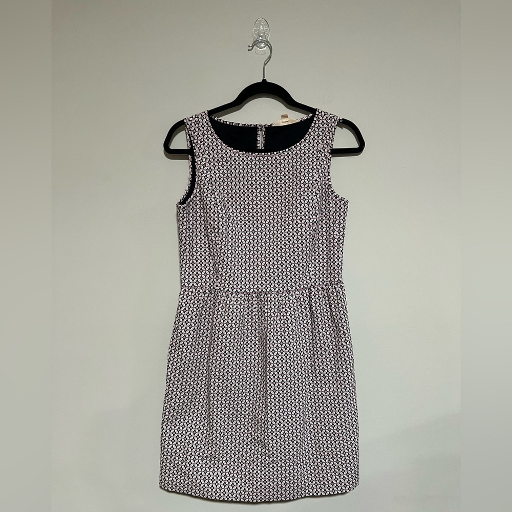 Brooks Brothers Classic Sleeveless Geometric Print Dress Size 6 Preppy Office
